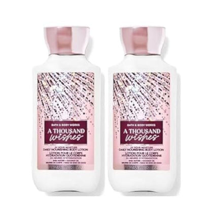 Bath & Body Works A Thousand Wishes Super Smooth Body Lotion - 8 oz (2-Pack) for Women Avelisse