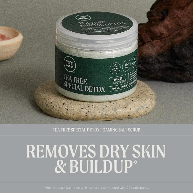 Tea Tree Special Detox Foaming Salt Scrub – Exfoliating Scalp Treatment for All Hair Types, 6.5 oz Avelisse