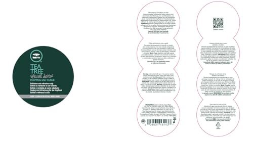 Tea Tree Special Detox Foaming Salt Scrub – Exfoliating Scalp Treatment for All Hair Types, 6.5 oz Avelisse