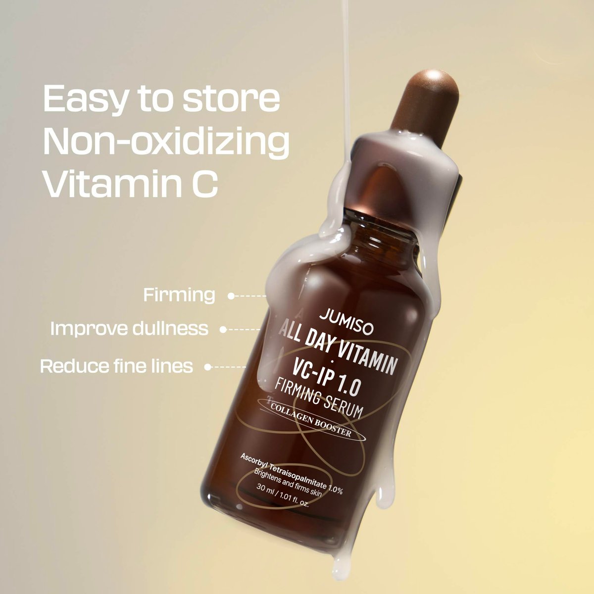 JUMISO All Day VC-IP 1.0 Firming Serum – Vitamin C, Aronia, Bakuchiol & Panthenol for Collagen Boosting & Fine Line Reduction, 1 oz - görsel 12