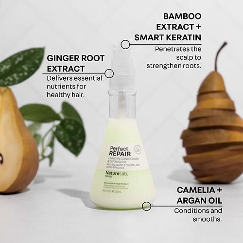 NatureLab.TOKYO Perfect Repair Leave-In Conditioner & Detangler – Heat Protection, Color Safe, 4 fl oz Avelisse