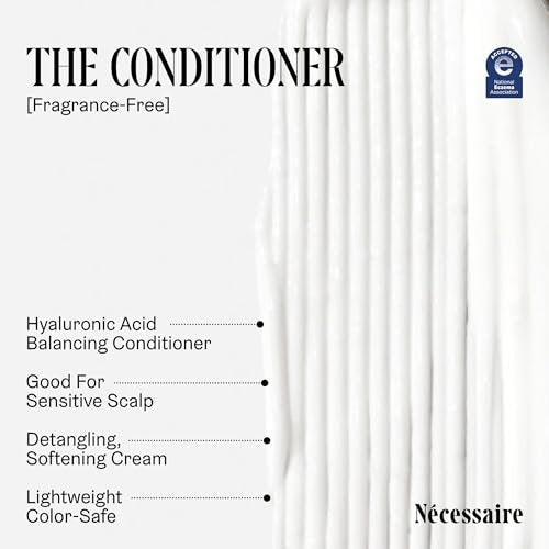 Nécessaire The Conditioner - Fragrance-Free Hydrating Treatment for Scalp & Hair with Hyaluronic Acid, Hypoallergenic, Dermatologist-Tested, 8.4 fl oz Avelisse