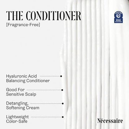 Nécessaire The Conditioner - Fragrance-Free Hydrating Treatment for Scalp & Hair with Hyaluronic Acid, Hypoallergenic, Dermatologist-Tested, 8.4 fl oz Avelisse