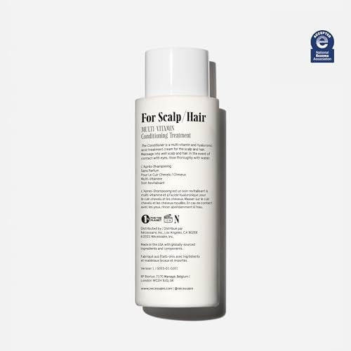 Nécessaire The Conditioner - Fragrance-Free Hydrating Treatment for Scalp & Hair with Hyaluronic Acid, Hypoallergenic, Dermatologist-Tested, 8.4 fl oz Avelisse