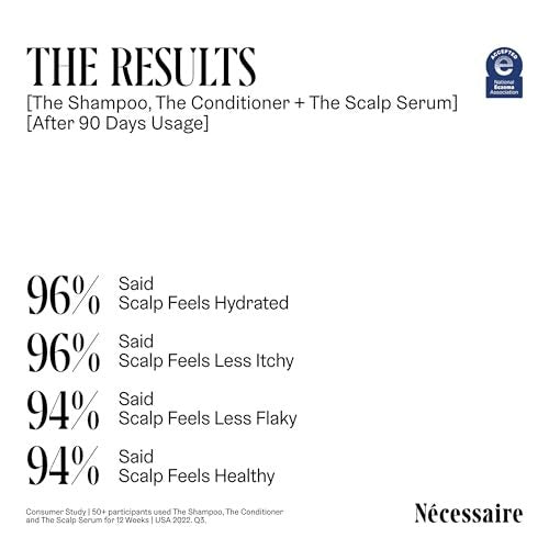 Nécessaire The Conditioner - Fragrance-Free Hydrating Treatment for Scalp & Hair with Hyaluronic Acid, Hypoallergenic, Dermatologist-Tested, 8.4 fl oz Avelisse