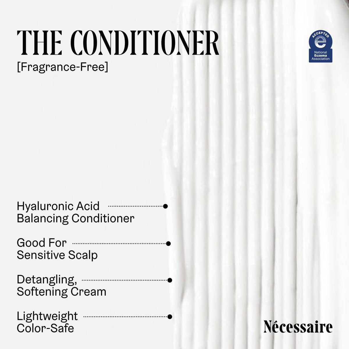 Nécessaire The Conditioner - Fragrance-Free Hydrating Treatment for Scalp & Hair with Hyaluronic Acid, Hypoallergenic, Dermatologist-Tested, 8.4 fl oz Avelisse