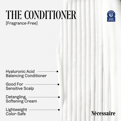 Nécessaire The Conditioner - Fragrance-Free Hydrating Treatment for Scalp & Hair with Hyaluronic Acid, Hypoallergenic, Dermatologist-Tested, 8.4 fl oz Avelisse