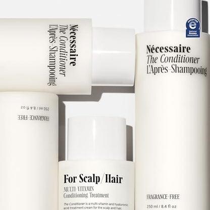 Nécessaire The Conditioner - Fragrance-Free Hydrating Treatment for Scalp & Hair with Hyaluronic Acid, Hypoallergenic, Dermatologist-Tested, 8.4 fl oz Avelisse