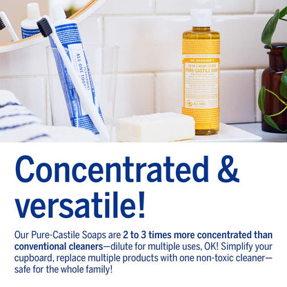 Dr. Bronner's Pure-Castile Liquid Soap Variety Pack - Citrus, Tea Tree, Rose, & Eucalyptus, Made with Organic Oils, 18-in-1 Uses: Face, Body, Hair, Laundry, Pets & Dishes (8 oz, 4-Pack) Avelisse