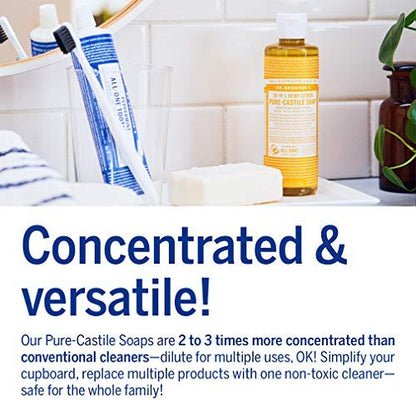Dr. Bronner's Pure-Castile Liquid Soap Variety Pack - Citrus, Tea Tree, Rose, & Eucalyptus, Made with Organic Oils, 18-in-1 Uses: Face, Body, Hair, Laundry, Pets & Dishes (8 oz, 4-Pack) Avelisse