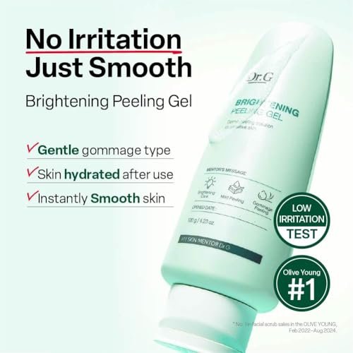Dr. G Brightening Peeling Gel - Korean Exfoliator for Smooth, Glowy Skin - Hyaluronic Acid, Ceramides, Vitamin C - 4.23 fl oz - görsel 4