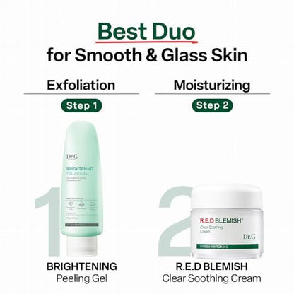 Dr. G R.E.D. Blemish Clear Soothing Cream - Calming Korean Moisturizer for Redness, Soothes Acne & Irritation, with Centella Asiatica, Long-Lasting Hydration, 2.36 fl oz Avelisse