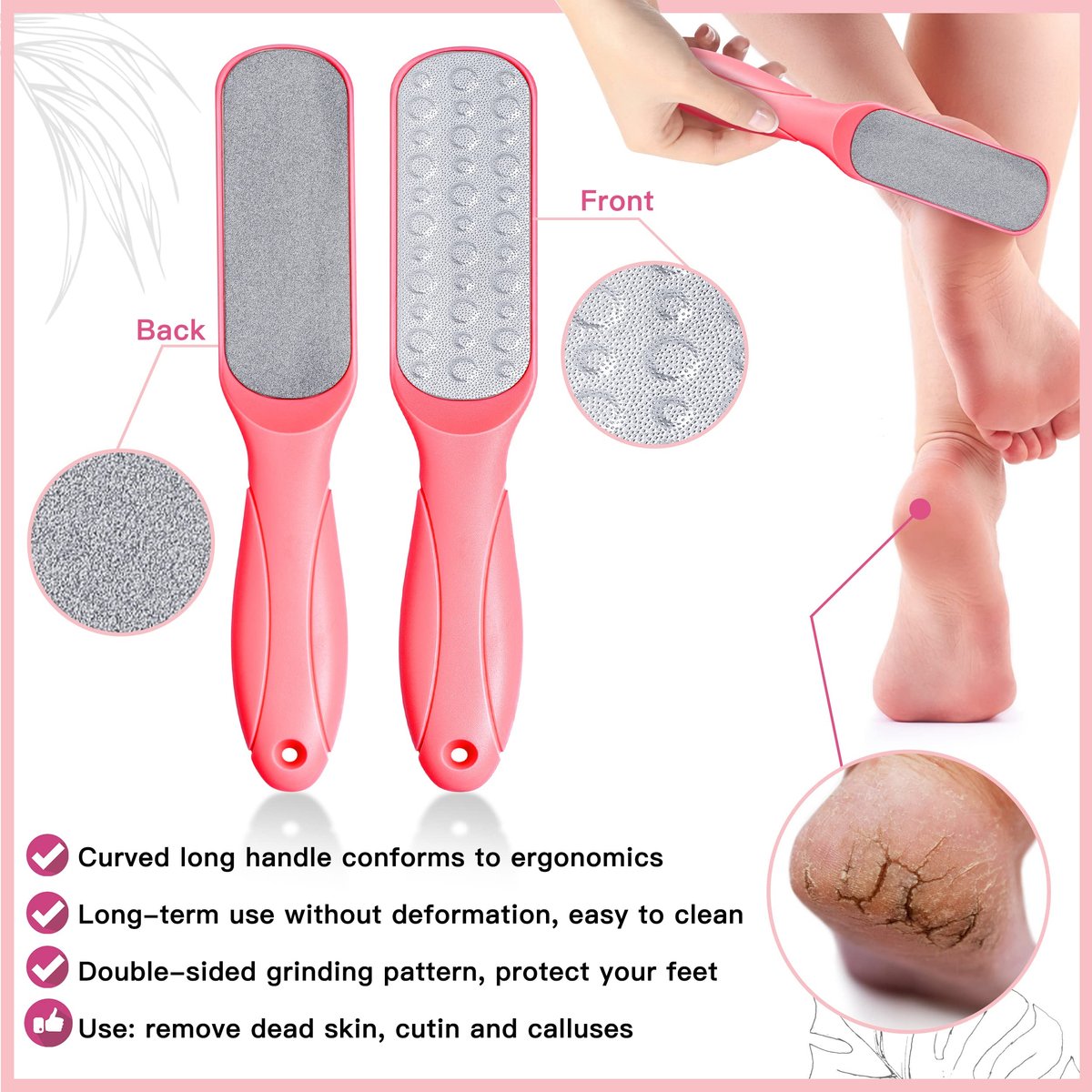 LUCOTIYA Pedicure Kit Foot Spa Soak Set - Callus Remover, Cuticle Care, Dead Skin Urea Cream, Aloe & Lavender - Complete Foot Care Supplies for Dry Cracked Feet for Women & Men (Rose) Avelisse