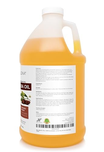 velona 100% Pure Jojoba Oil - 64 oz, Golden Unrefined Cold Pressed Hexane Free - Moisturizer for Face, Hair, Body, Skin Care, Stretch Marks, Cuticles Avelisse