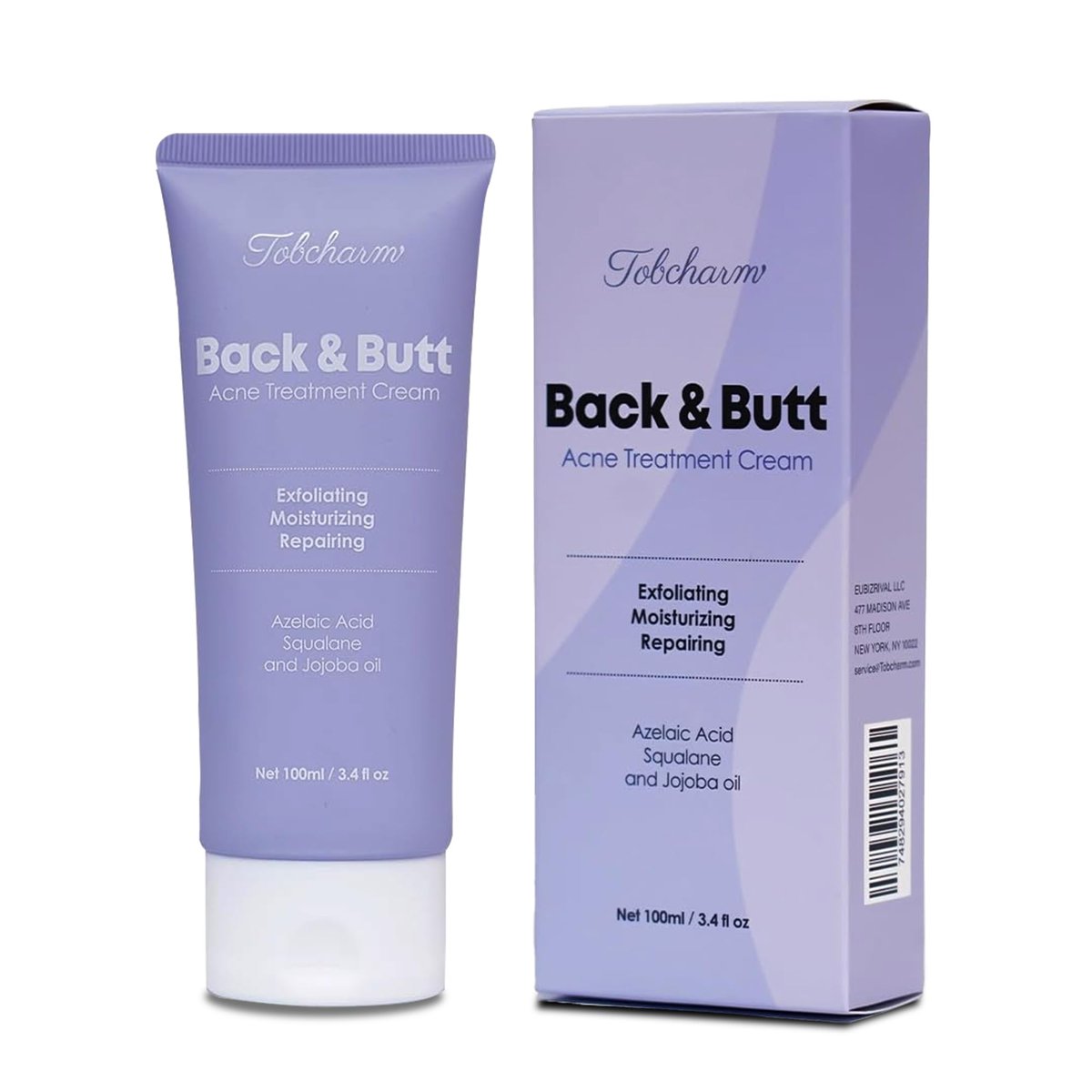 Maximum Strength Butt Acne Clearing Treatment - Body Cream for Back, Buttocks, Thigh & Chest Acne Removal - Skin Clearing Lotion for Men & Women - Foaming Cleanser for Bacne & Cystic Acne - görsel 2