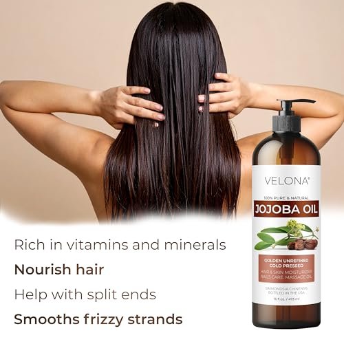 velona Jojoba Oil - 1 Gallon (128 Fl Oz) | 100% Pure, Natural, Unrefined Cold Pressed Hexane Free Moisturizing Oil for Face, Hair, Body, Stretch Marks & Cuticles Avelisse