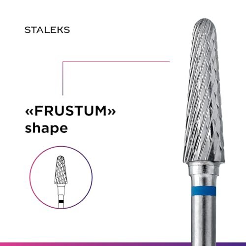 STALEKS PRO Expert Carbide Nail Drill Bit – Frustum Shape, Medium Hardness (4mm Head / 13mm WP) for Artificial Nail Correction & Skin Processing - görsel 10