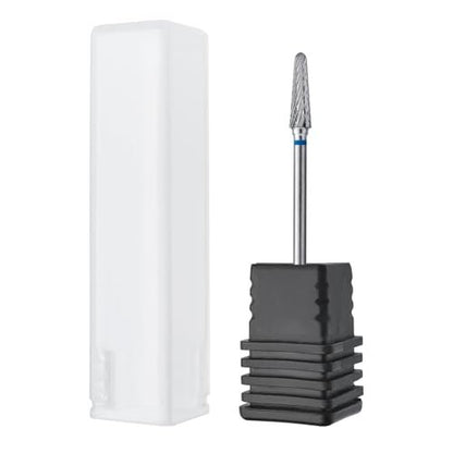 STALEKS PRO Expert Carbide Nail Drill Bit – Frustum Shape, Medium Hardness (4mm Head / 13mm WP) for Artificial Nail Correction & Skin Processing