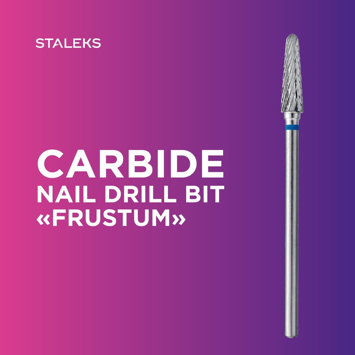 STALEKS PRO Expert Carbide Nail Drill Bit – Frustum Shape, Medium Hardness (4mm Head / 13mm WP) for Artificial Nail Correction & Skin Processing - görsel 7