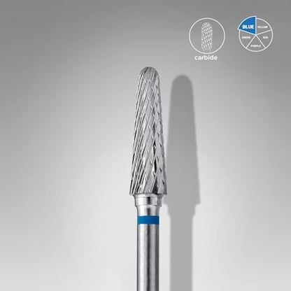 STALEKS PRO Expert Carbide Nail Drill Bit – Frustum Shape, Medium Hardness (4mm Head / 13mm WP) for Artificial Nail Correction & Skin Processing