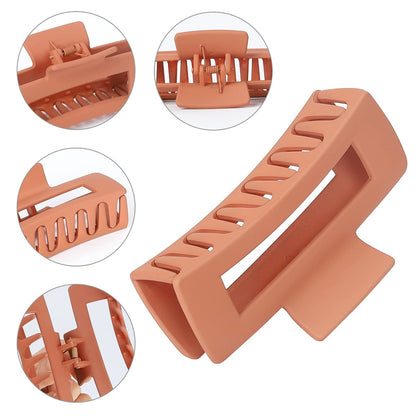 Luraseea 15 Pack Hair Claw Clips - Big 4.1 Inch Rectangular Non-Slip Banana Jaw Clips for Women and Girls, Assorted Colors
