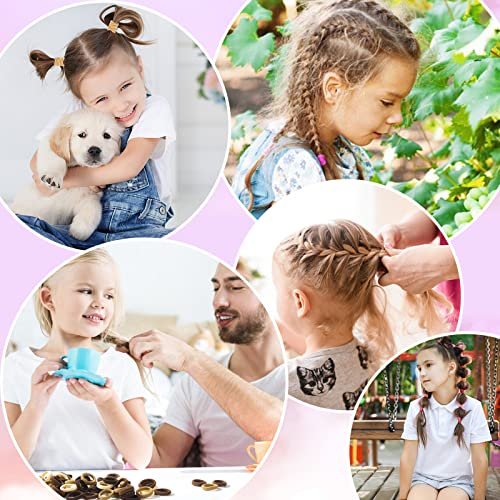 400 Pcs Baby Hair Ties - 2cm Multicolor Cotton Soft Seamless Ponytail Holders for Girls - Stocking Stuffers for Kids - görsel 13