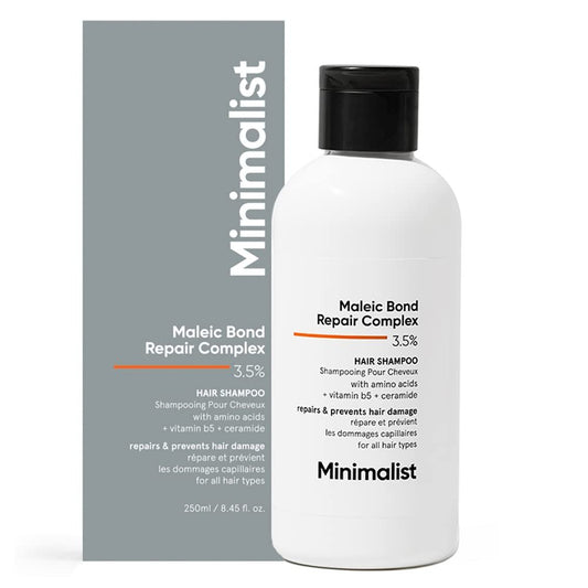 Minimalist Hair Shampoo for Damaged & Frizzy Hair – Maleic Bond Repair Complex 3.5%, Argan Oil, Ceramides & Coconut Oil – 8.5 Fl Oz Avelisse