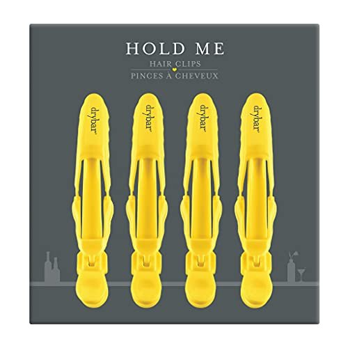 Drybar Hold Me Hair Clips - 4 Count, Yellow, Secure Styling Clips for Sectioning and Drying Avelisse