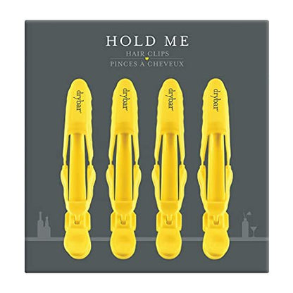 Drybar Hold Me Hair Clips - 4 Count, Yellow, Secure Styling Clips for Sectioning and Drying Avelisse