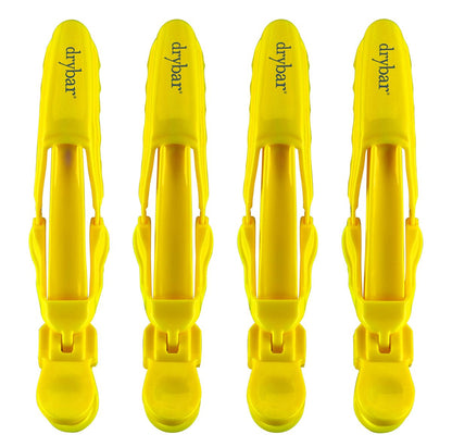 Drybar Hold Me Hair Clips - 4 Count, Yellow, Secure Styling Clips for Sectioning and Drying Avelisse