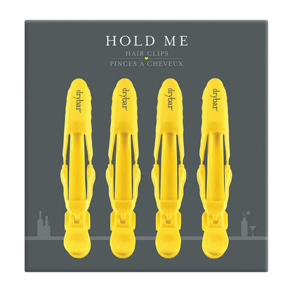 Drybar Hold Me Hair Clips - 4 Count, Yellow, Secure Styling Clips for Sectioning and Drying Avelisse