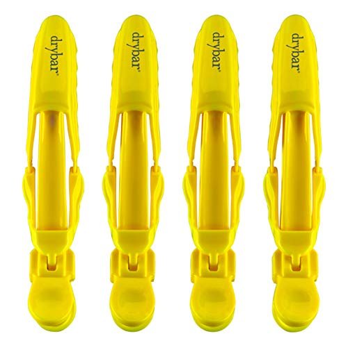 Drybar Hold Me Hair Clips - 4 Count, Yellow, Secure Styling Clips for Sectioning and Drying Avelisse