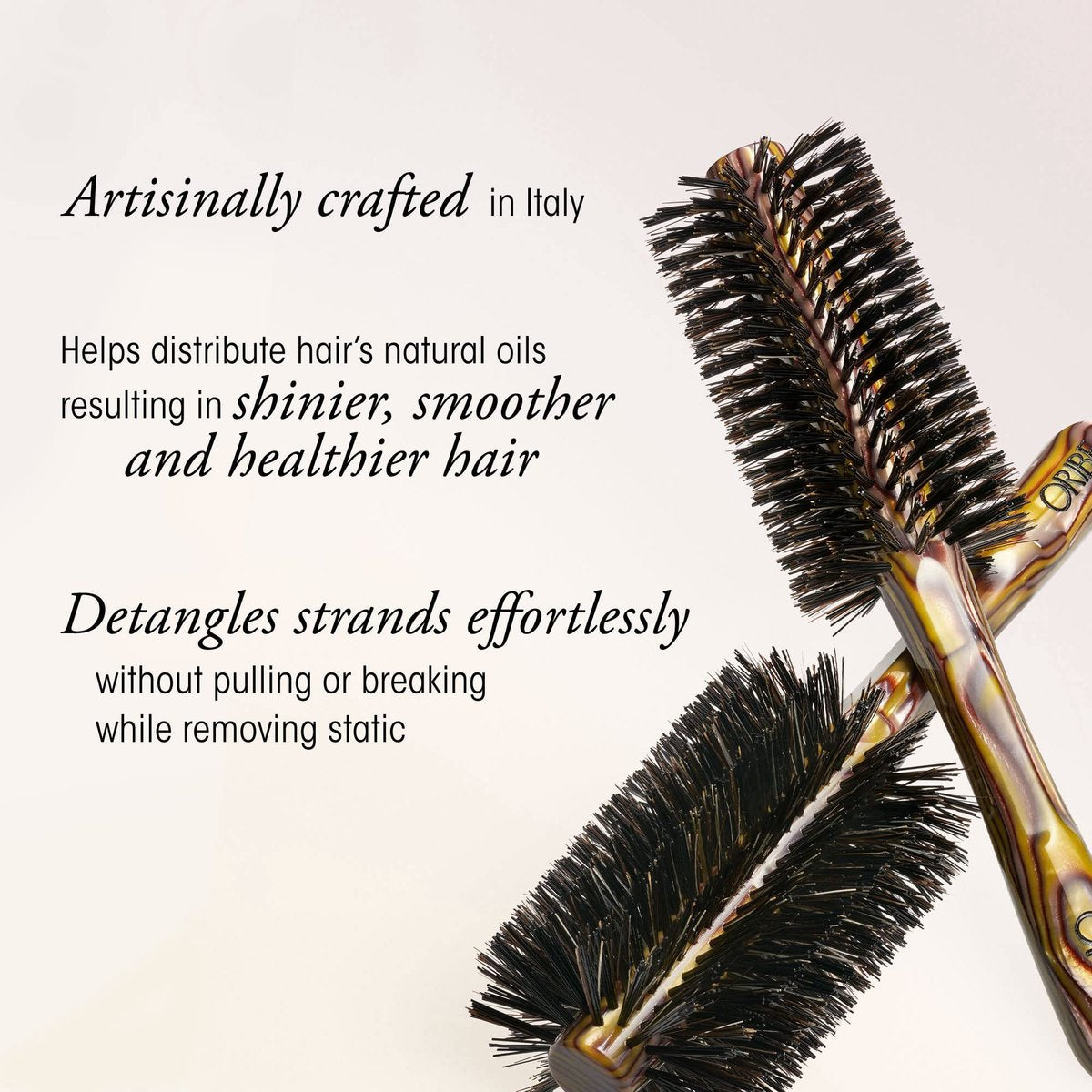 Oribe Flat Brush – Professional Rubber Cushion Hair Brush for Smoothing and Styling Avelisse