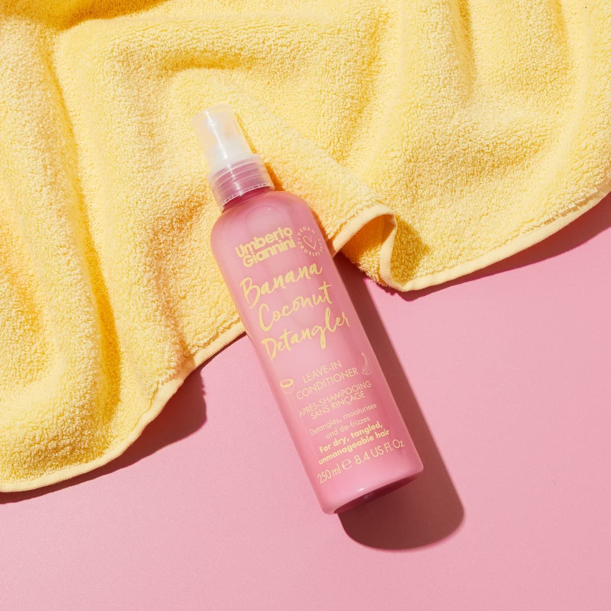 Umberto Giannini Banana Coconut Detangler - Lightweight Leave-In Conditioning Spray, 8.4 fl oz Avelisse