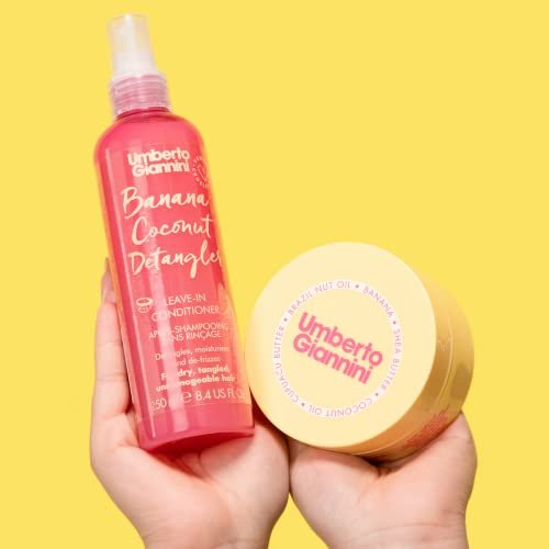 Umberto Giannini Banana Coconut Detangler - Lightweight Leave-In Conditioning Spray, 8.4 fl oz Avelisse