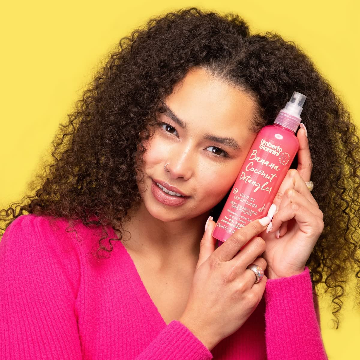 Umberto Giannini Banana Coconut Detangler - Lightweight Leave-In Conditioning Spray, 8.4 fl oz Avelisse