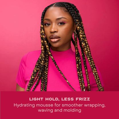 Shea Moisture Manuka Honey & Mafura Oil Wrap & Set Mousse - Hydrating Styling Mousse for Hold, Body & Shine - 7.5 oz