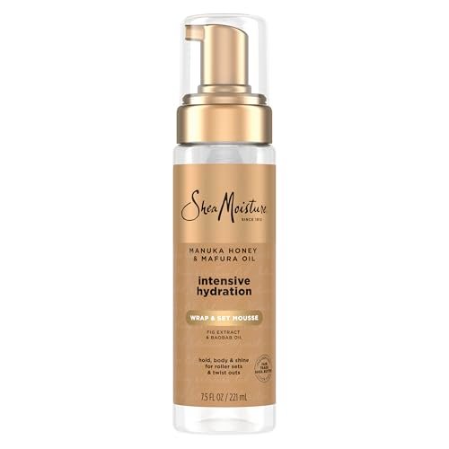 Shea Moisture Manuka Honey & Mafura Oil Wrap & Set Mousse - Hydrating Styling Mousse for Hold, Body & Shine - 7.5 oz - görsel 2