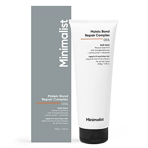 Minimalist Hair Mask for Damaged & Frizzy Hair | Maleic Bond Repair Complex 5% | Post Shampoo Treatment | 7.05 oz Avelisse