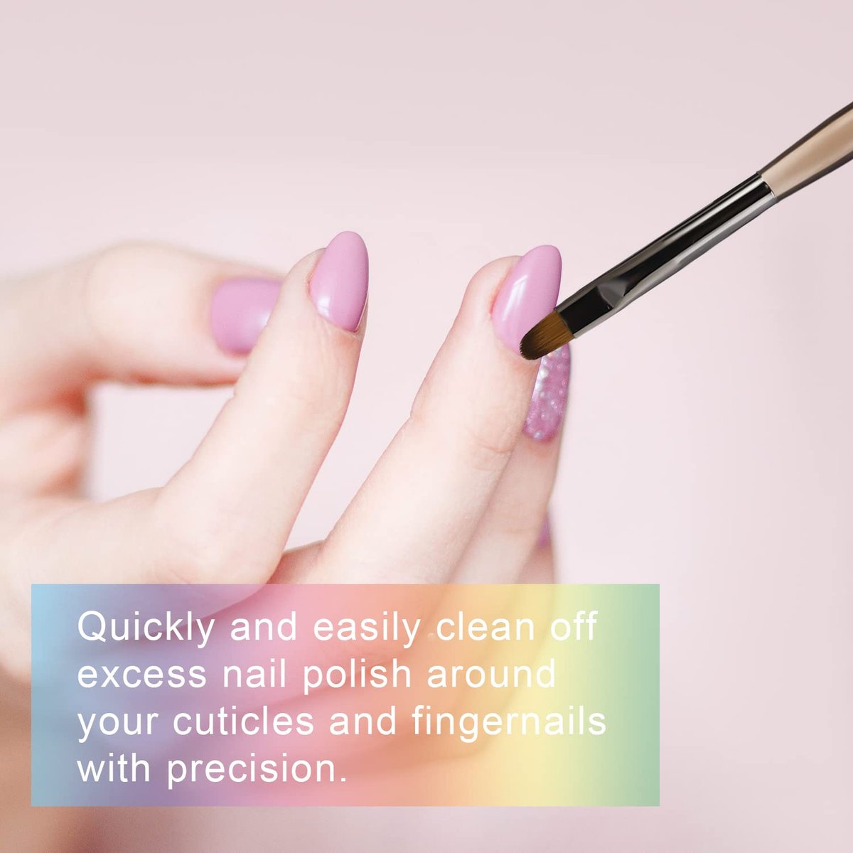 Tea Brown Nail Clean Up Brushes 2-Pack: Round & Angled Head for Precision Art and Polish Mistake Removal - görsel 11