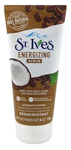 St. Ives Coconut & Coffee Energizing Scrub - 6 oz | Invigorating Body Exfoliator