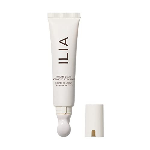 ILIA Plant-Based Bright Start Activated Eye Cream with Massage Tool Tip – Weightless Cooling Eye Cream for Puffiness & Fine Lines, Silicone-Free, Cruelty-Free, Vegan Clean Beauty (0.5 oz) Avelisse