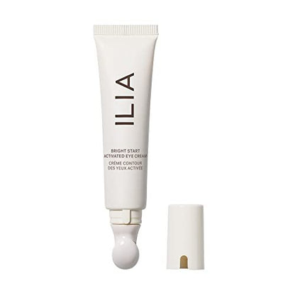 ILIA Plant-Based Bright Start Activated Eye Cream with Massage Tool Tip – Weightless Cooling Eye Cream for Puffiness & Fine Lines, Silicone-Free, Cruelty-Free, Vegan Clean Beauty (0.5 oz) Avelisse