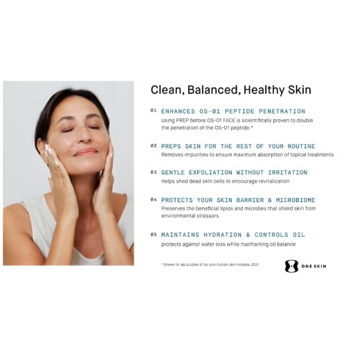 OneSkin PREP Facial Cleanser – Gentle Exfoliating Gel for Balanced, Sensitive Skin Avelisse