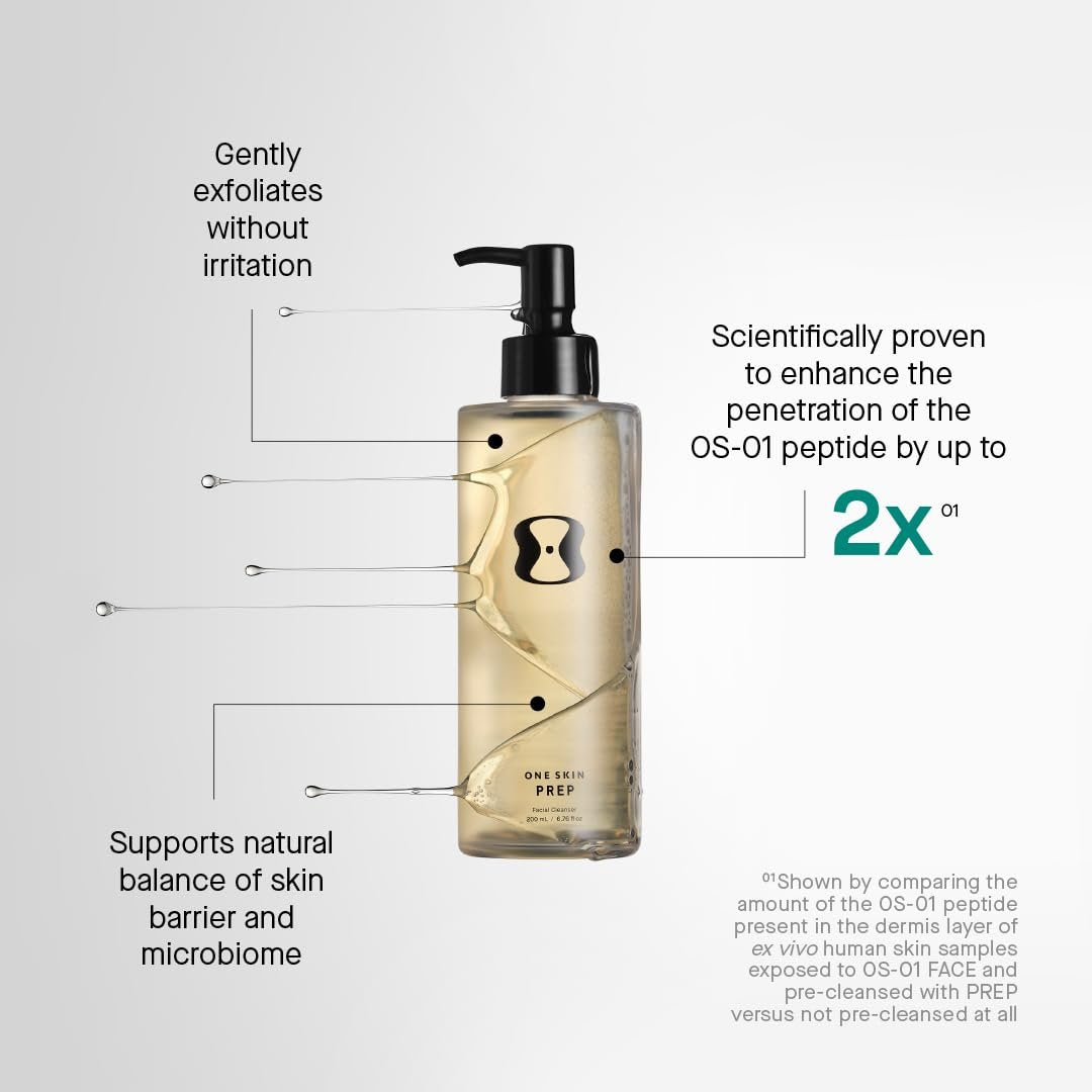 OneSkin PREP Facial Cleanser – Gentle Exfoliating Gel for Balanced, Sensitive Skin Avelisse
