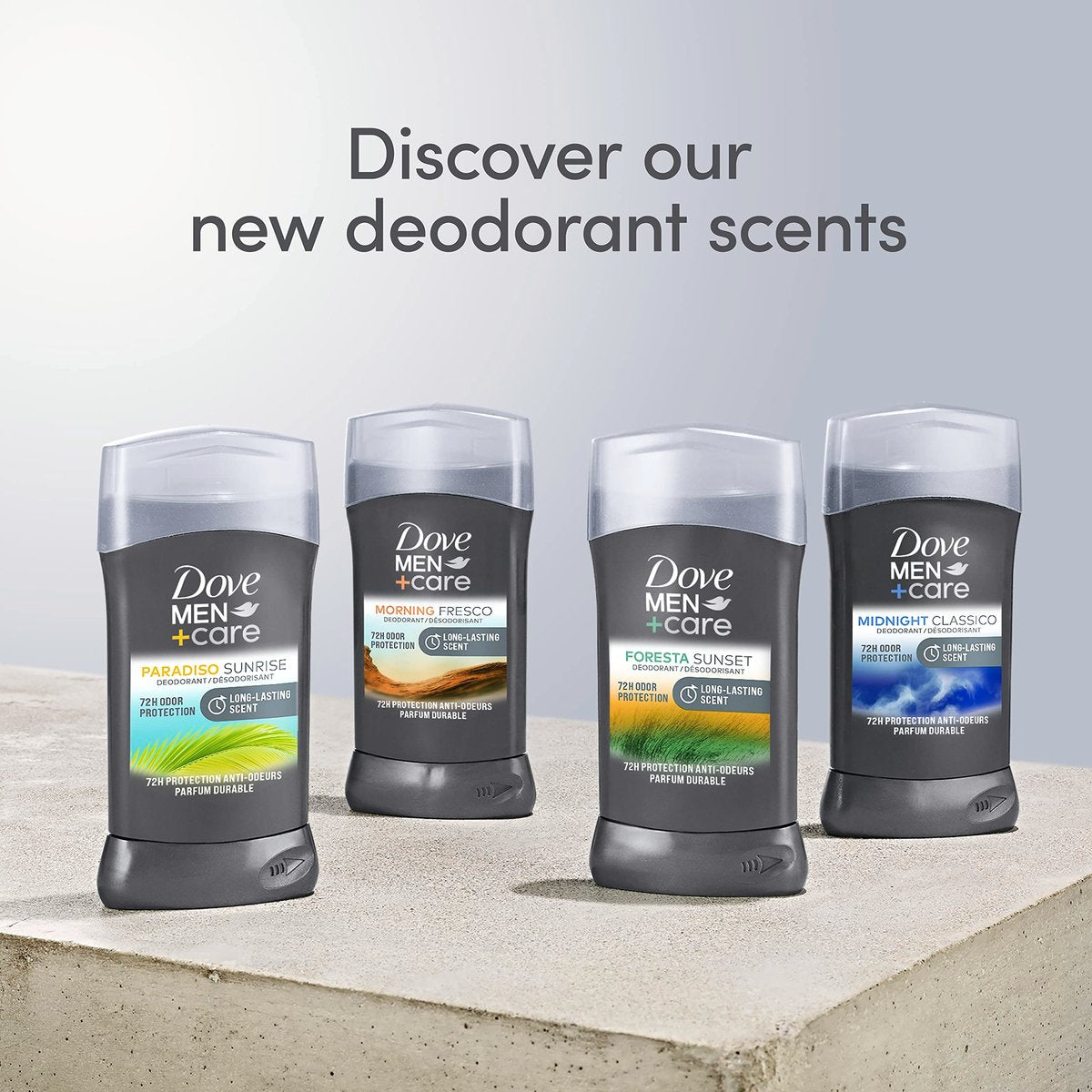 DOVE MEN + CARE Deodorant Stick Morning Fresco, Aluminum Free, 72-Hour Odor Protection, 3 oz (Pack of 3) Avelisse