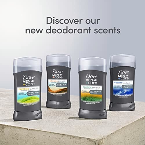 DOVE MEN + CARE Deodorant Stick Morning Fresco, Aluminum Free, 72-Hour Odor Protection, 3 oz (Pack of 3) Avelisse
