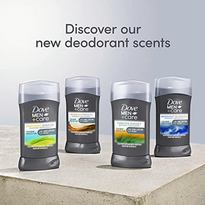 DOVE MEN + CARE Deodorant Stick Morning Fresco, Aluminum Free, 72-Hour Odor Protection, 3 oz (Pack of 3) Avelisse