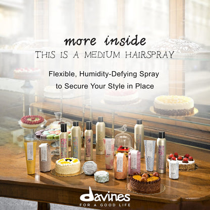 Davines This Is A Medium Hair Spray - Medium Hold Flexible Finish, Fine Mist, Humidity Resistant, 13.53 Fl Oz Avelisse