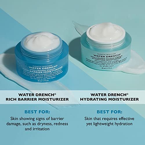 Peter Thomas Roth Water Drench Hyaluronic Cloud Rich Barrier Moisturizer - Fragrance-Free Hyaluronic Acid Cream for Dry Skin (1.7 oz) Avelisse